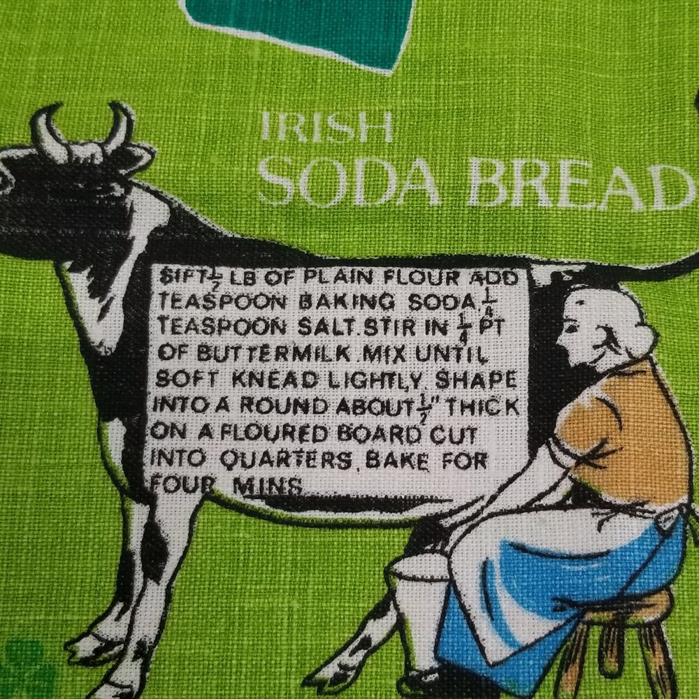 Vintage Irish Recipes Linen Tea Towel – A Nostalgic Kitchen Treasure - Picture 5 of 15